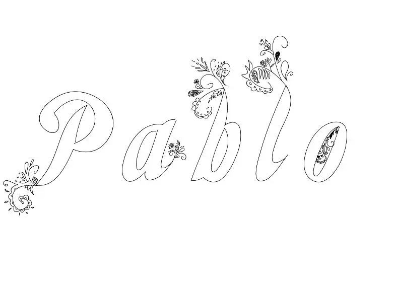 Coloriage Pablo - Prénom à imprimer