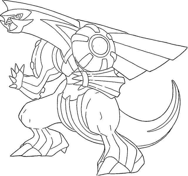 Palkia Generation 4 coloring page to print
