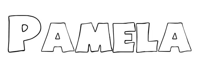 Coloriage Pamela - Prénom à imprimer