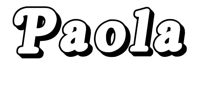 Coloriage Paola - Prénom à imprimer