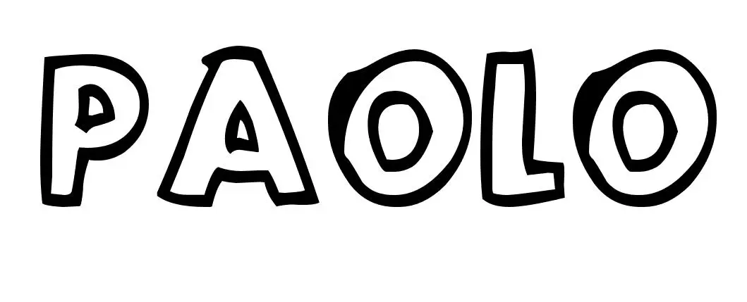 Coloriage Paolo - Prénom à imprimer