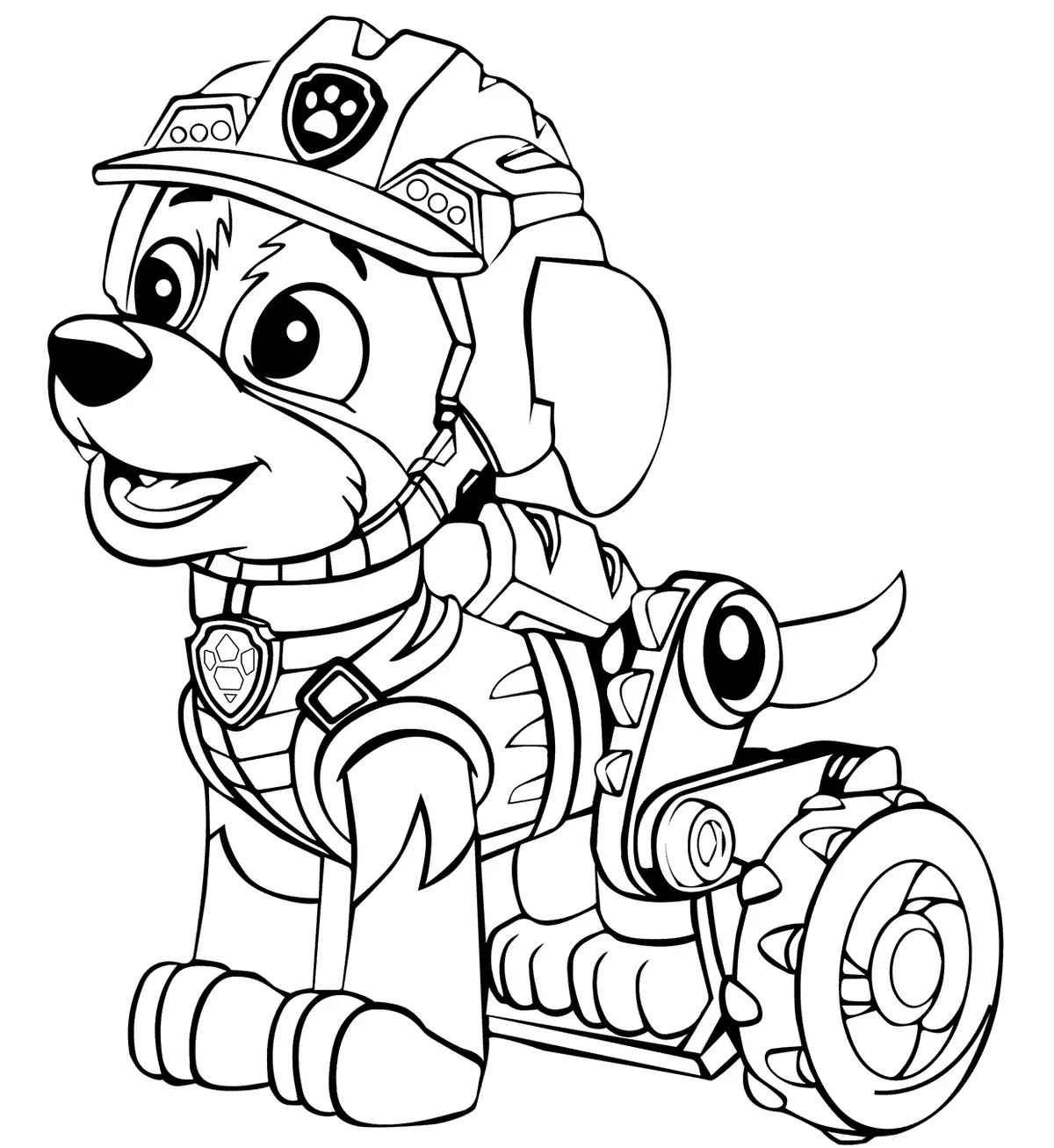 Coloriage Pat Patrouille Dino Rescue Rex Chiot - Pat patrouille à imprimer