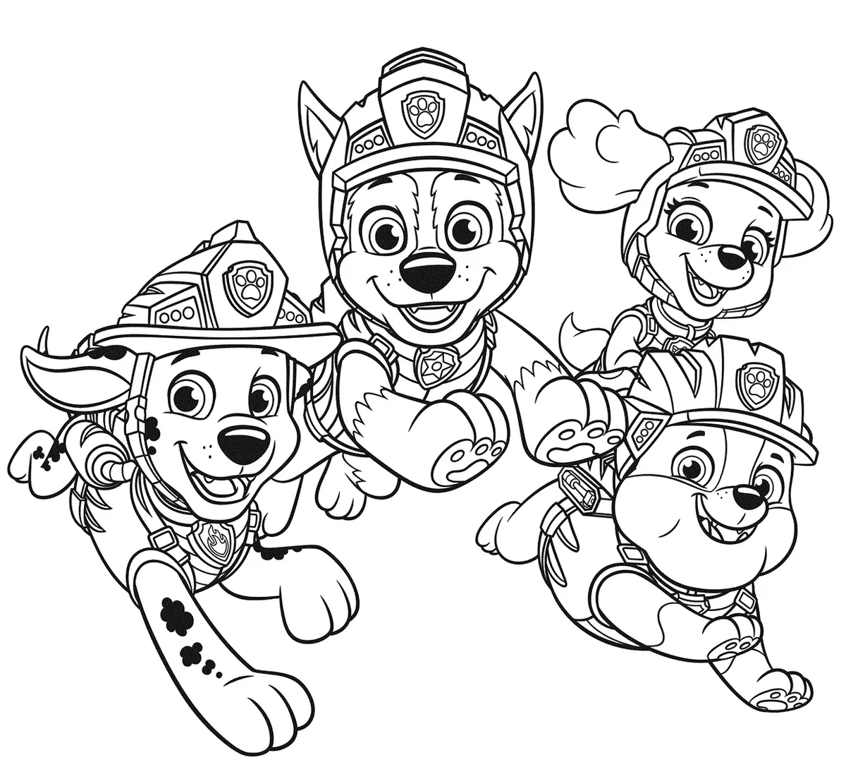Coloriage Pat Patrouille Dino Rescue - Pat patrouille à imprimer