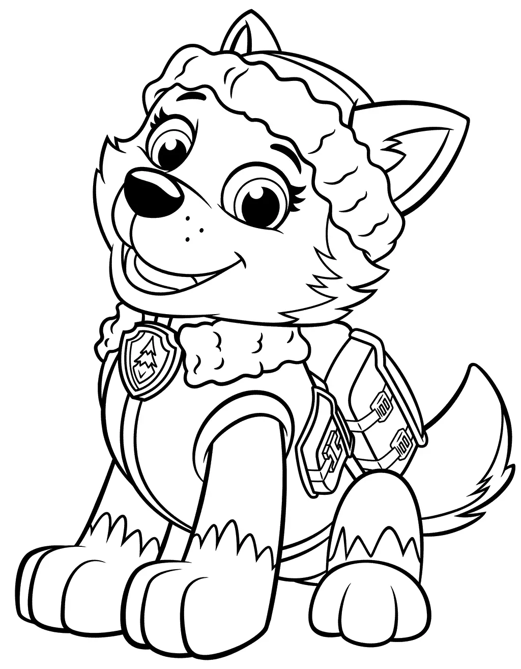 Coloriage Pat Patrouille Everest Chiot - Pat patrouille à imprimer