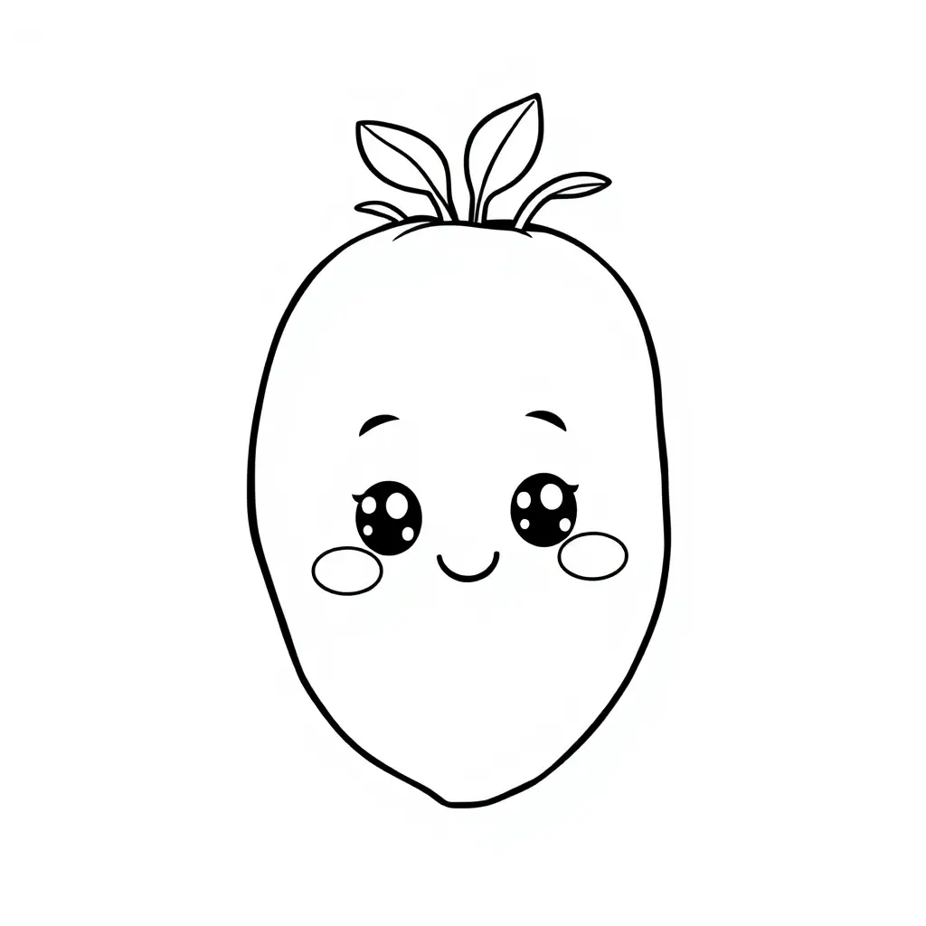 Coloriage Patate à colorier - Légume facile - Legumes à imprimer