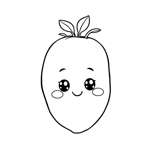 Coloriage Patate à colorier - Légume facile - Legumes à imprimer