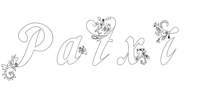 Coloriage Patxi - Prénom à imprimer