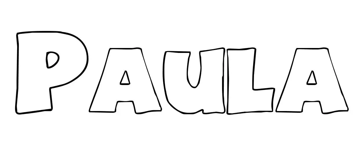 Coloriage Paula - Prénom à imprimer