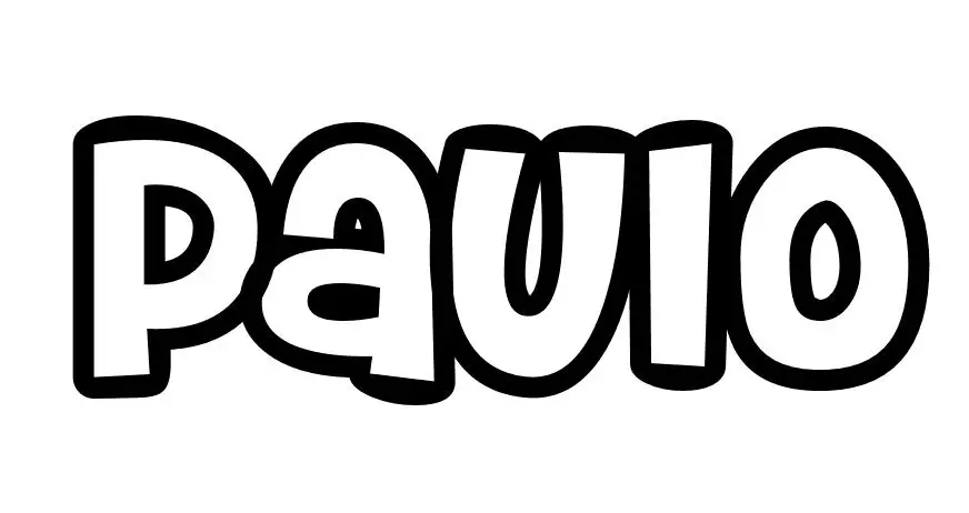 Coloriage Paulo - Prénom à imprimer