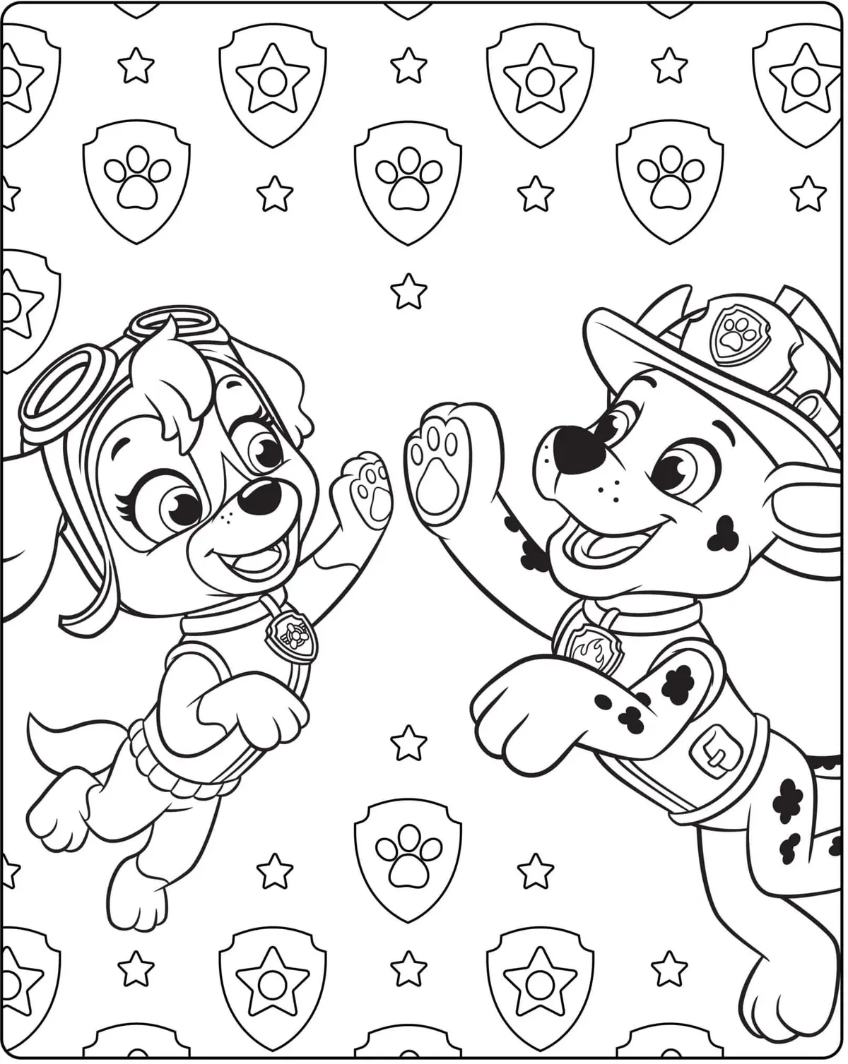 Coloriage Pat Patrouille en mission de sauvetage ultime - Pat patrouille à imprimer