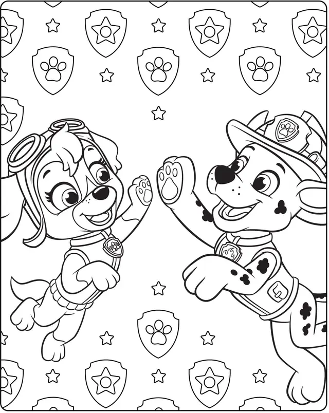 Coloriage Pat Patrouille en mission de sauvetage ultime - Pat patrouille à imprimer
