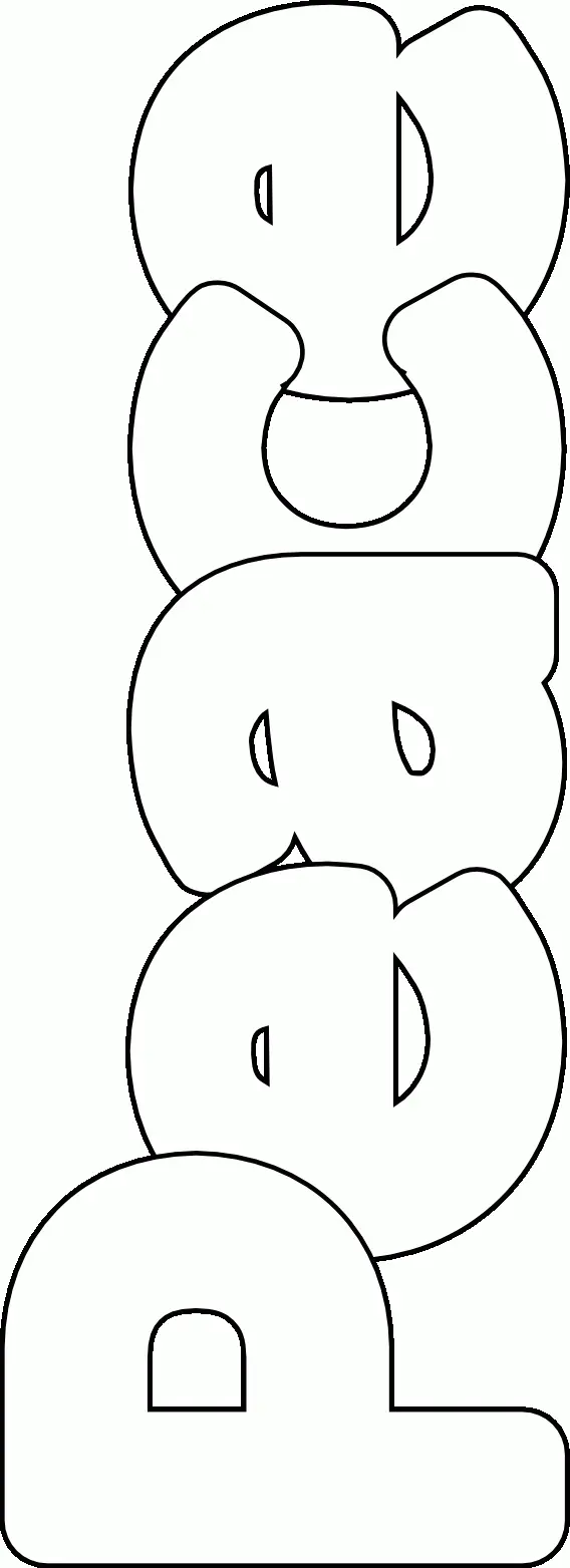 Coloriage Peace Word - Paix à imprimer