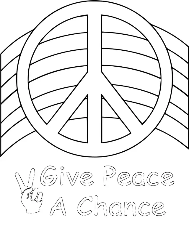 Coloriage Peace - Paix à imprimer