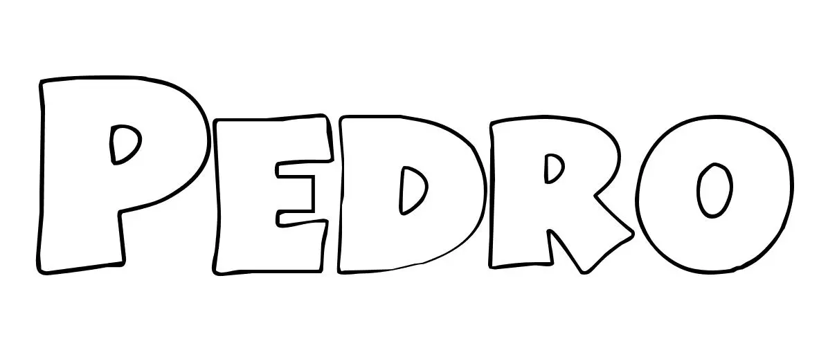 Coloriage Pedro - Prénom à imprimer