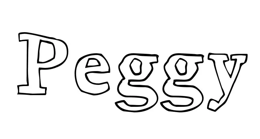 Coloriage Peggy - Prénom à imprimer