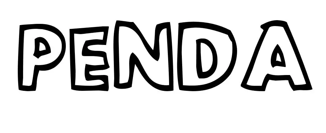 Coloriage Penda - Prénom à imprimer