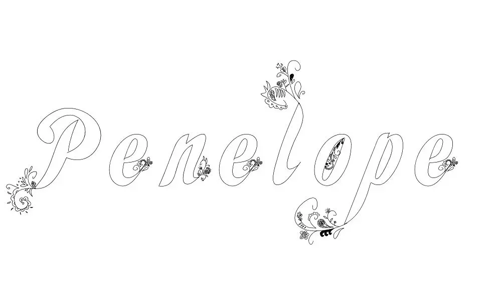 Coloriage Penelope - Prénom à imprimer