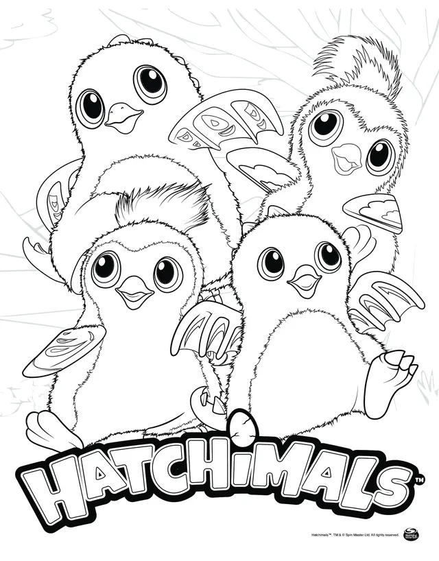 Coloriage Penguala Draggle Dance Party - Hatchimals à imprimer