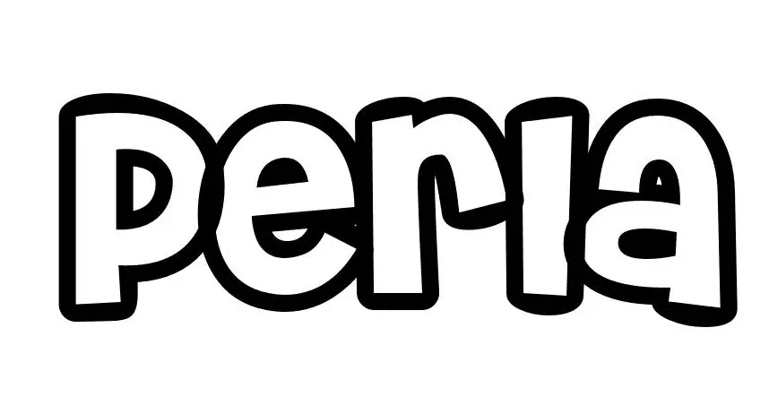 Coloriage Perla - Prénom à imprimer
