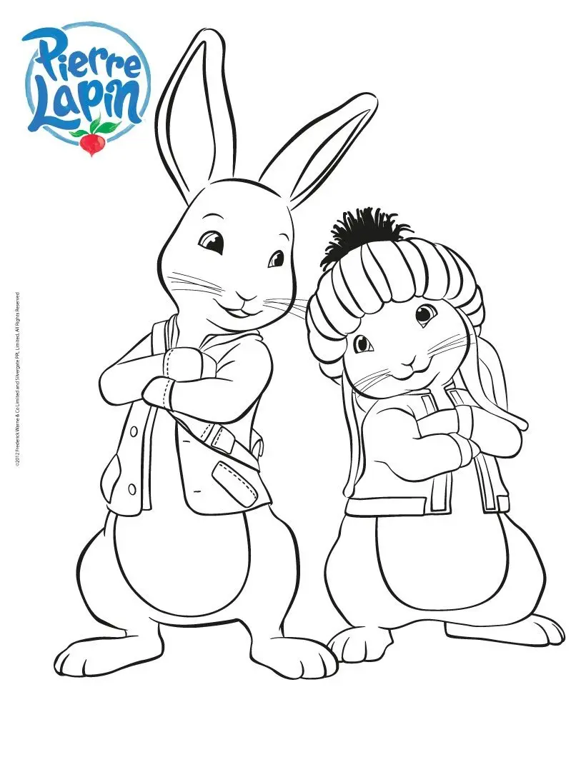 Coloriage Peter Rabbit By Beatrix Potter - Pierre lapin à imprimer