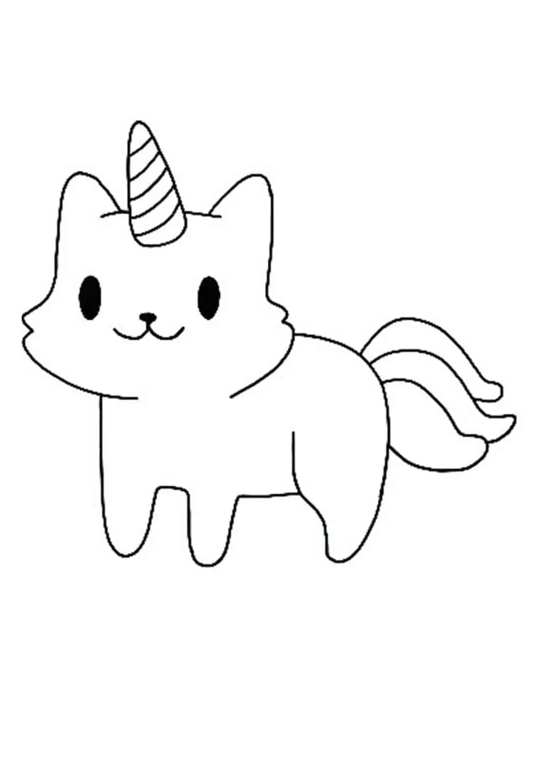 Coloriage Petit Licorne Chat - Licorne à imprimer