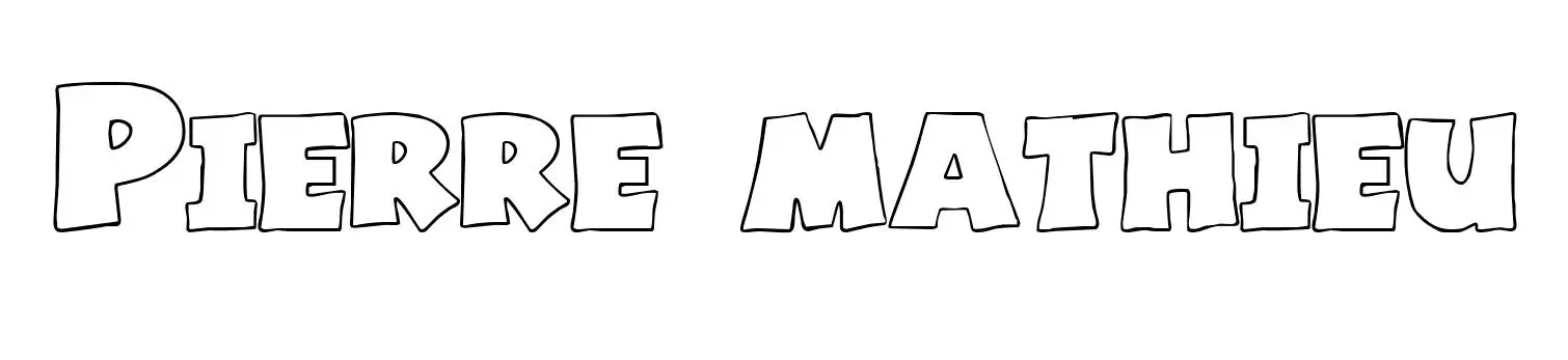 Coloriage Pierre Mathieu - Prénom à imprimer