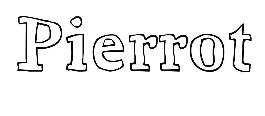 Coloriage Pierrot - Prénom à imprimer