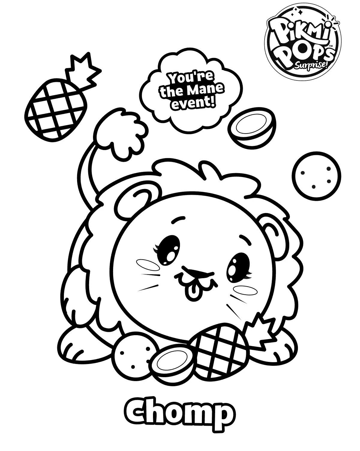 Coloriage Pikmi pops skittle - Pikmi pops à imprimer
