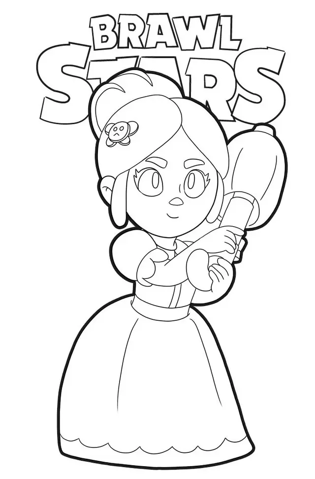 Coloriage Piper Brawl Stars - Brawl stars à imprimer