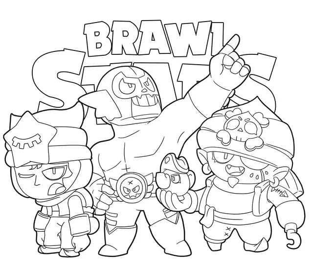 Coloriage Pirate Sandy And El Rudo - Brawl stars à imprimer