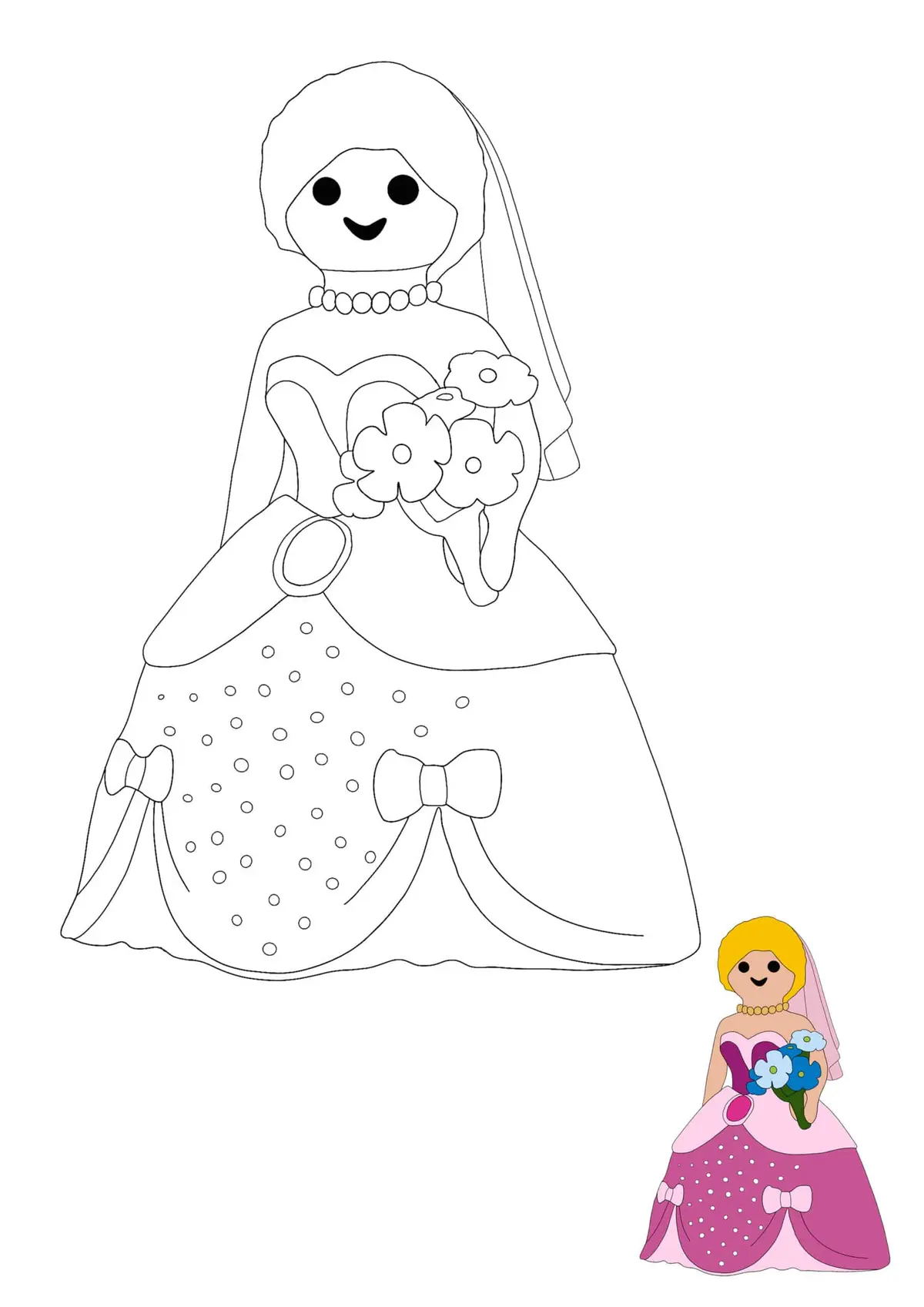 Coloriage Playmobil Princesse - Princesse à imprimer
