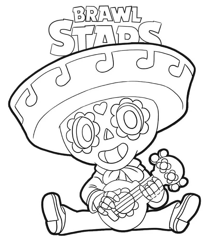 Coloriage Poco Brawl Stars - Brawl stars à imprimer