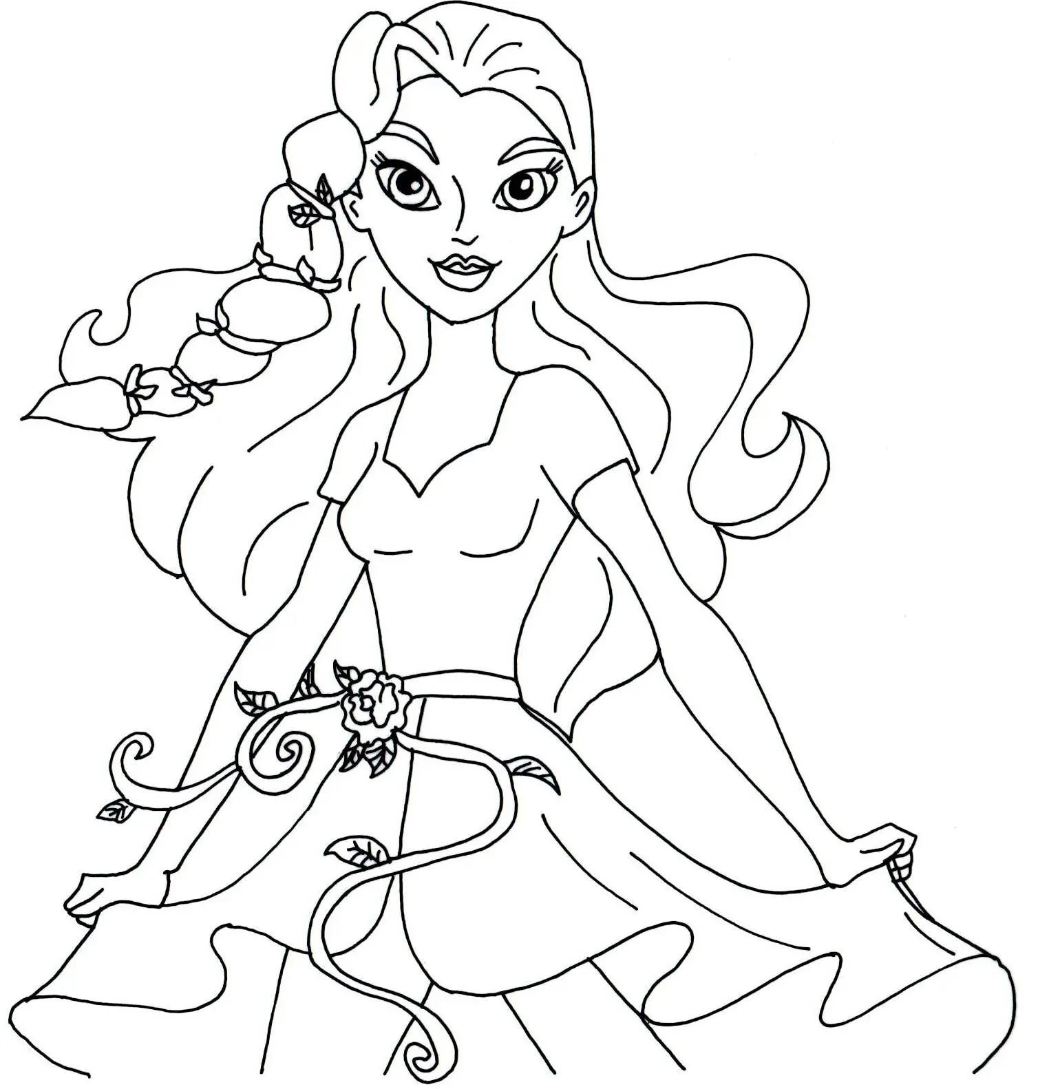 Coloriage Poison Ivy Super Hero Girls - Super héros à imprimer
