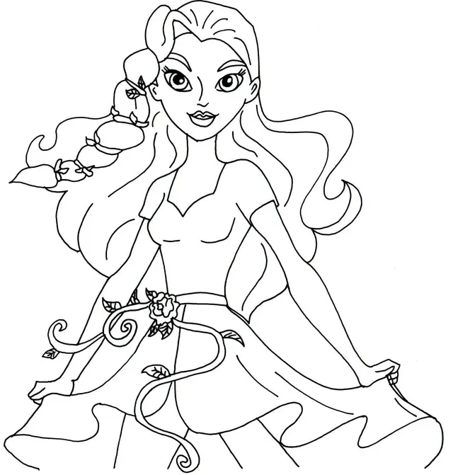 Coloriage Poison Ivy Super Hero Girls - DC Super Hero Girls à imprimer