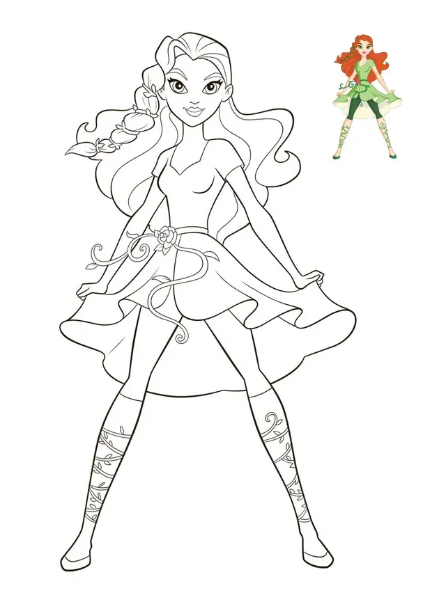 Coloriage Poison Ivy Dc Super Hero Girls - DC Super Hero Girls à imprimer