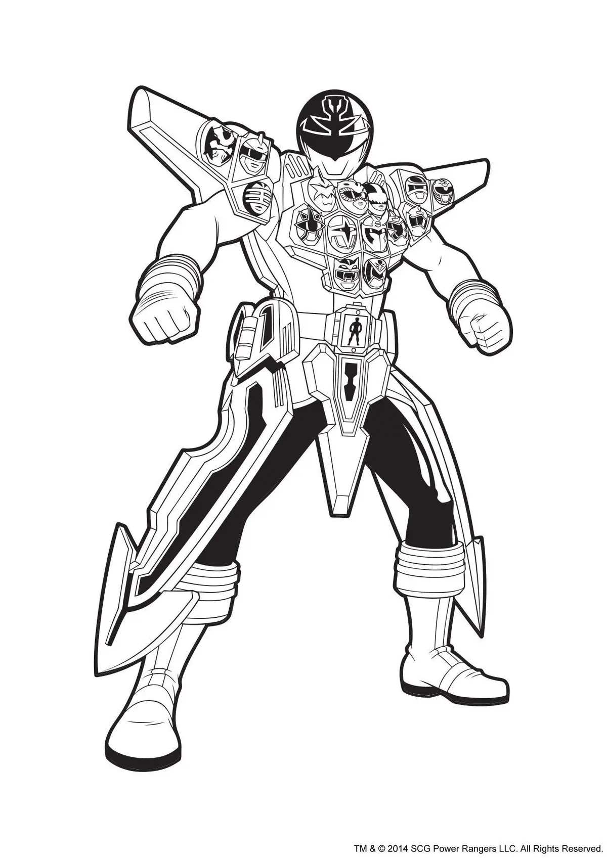 Disegno di Power Ranger Argento in Armatura da stampare