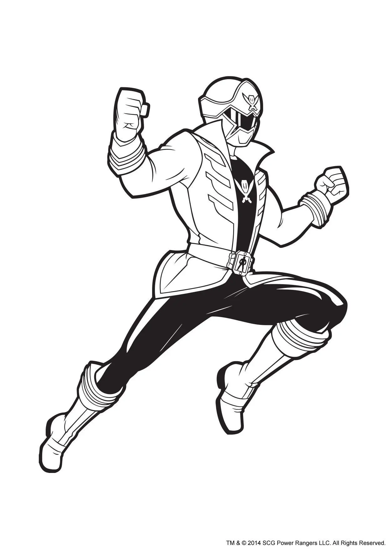 Coloriage Power Rangers Rouge - Gulli à imprimer