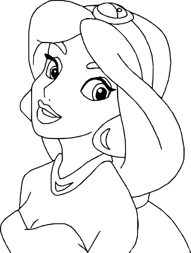 Coloriage Princesse Disney Jasmine - Jasmine à imprimer
