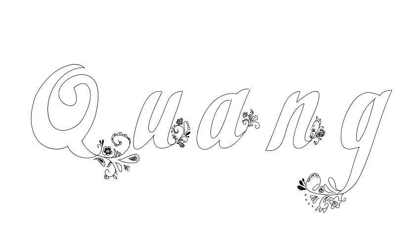 Coloriage Quang - Prénom à imprimer