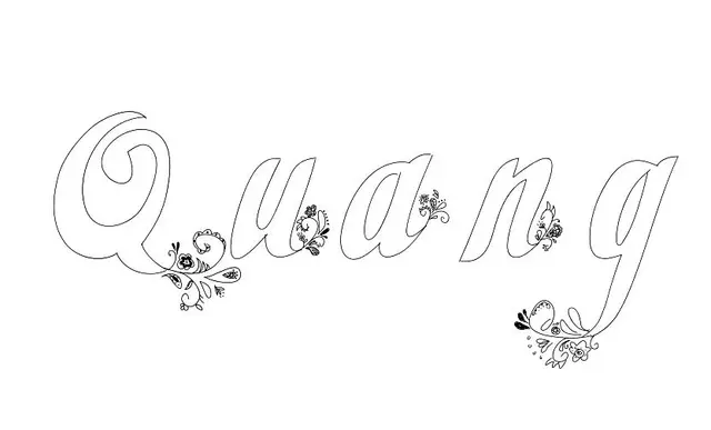 Coloriage Quang - Prénom à imprimer