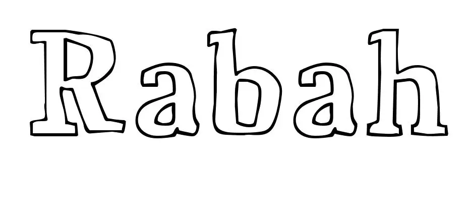 Disegno di Disegno del nome Rabah da colorare da stampare