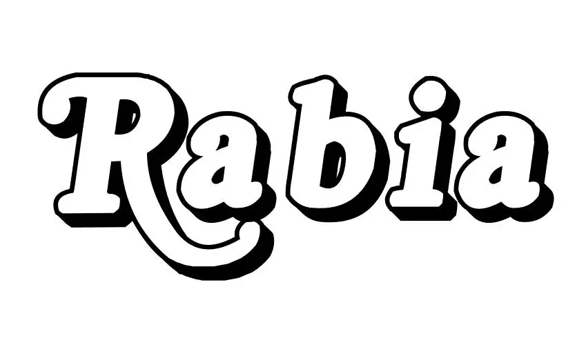 Disegno di Rabia – disegno del nome da colorare da stampare