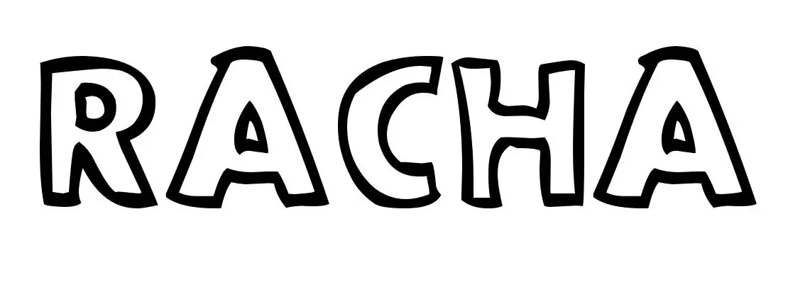 Coloriage Racha - Prénom à imprimer