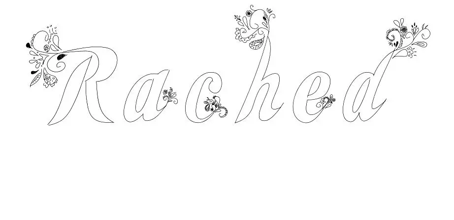 Coloriage Rached - Prénom à imprimer