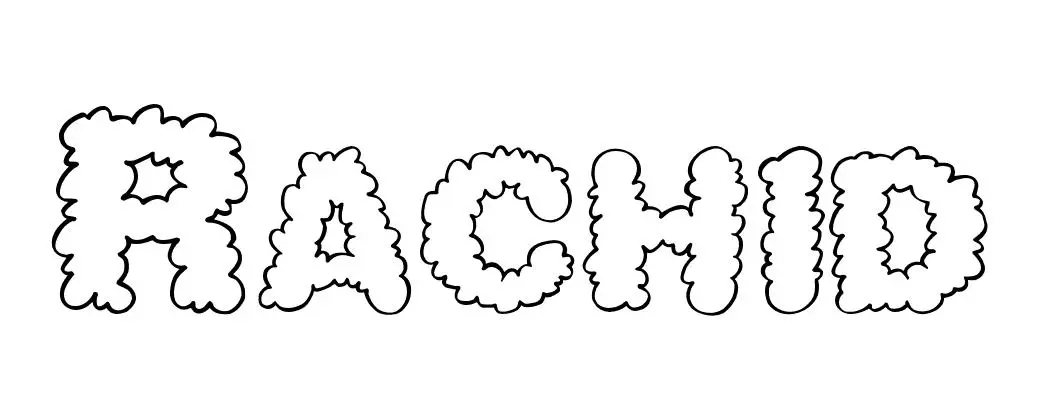 Coloriage Rachid - Prénom à imprimer