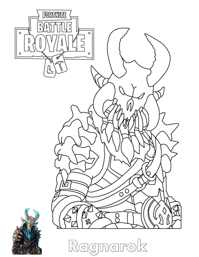 Coloriage Ragnarok Fortnite - Fortnite à imprimer