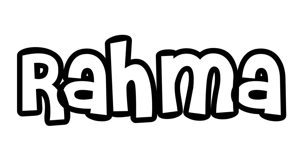 Coloriage Rahma - Prénom à imprimer