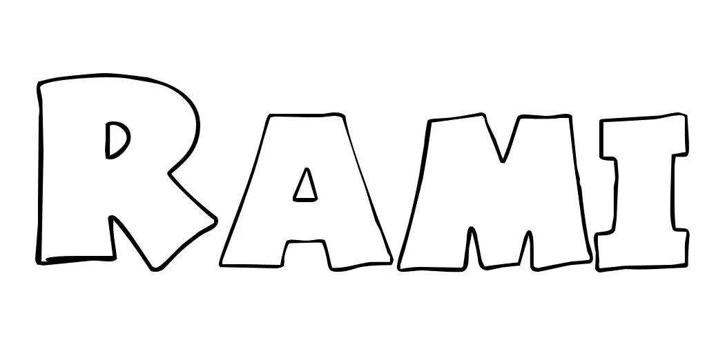 Coloriage Rami - Prénom à imprimer