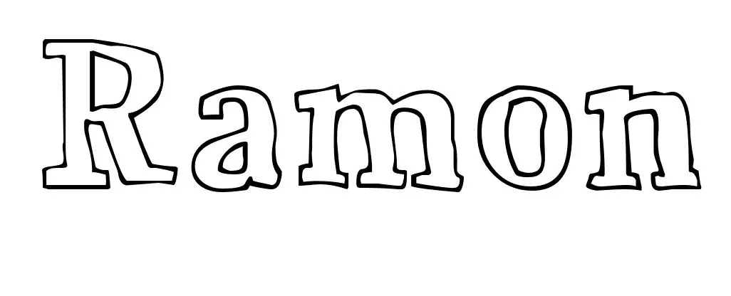 Coloriage Ramon - Prénom à imprimer