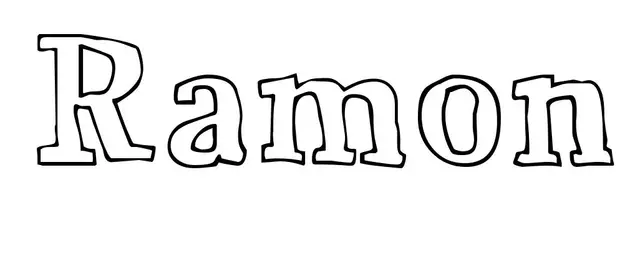 Coloriage Ramon - Prénom à imprimer
